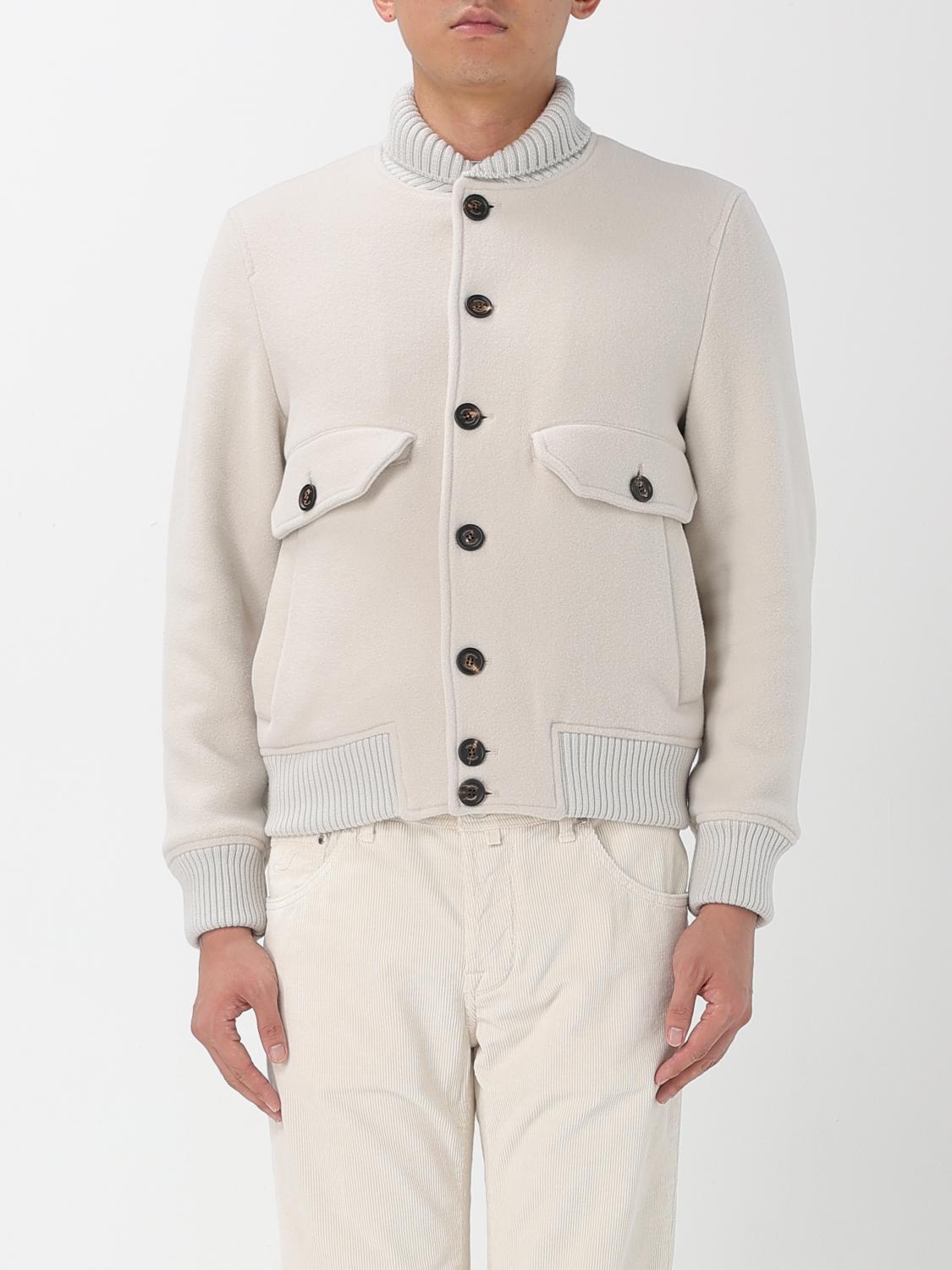 Eleventy Single-breasted Button-down Long Sleeve Casual Jacket In Neutral