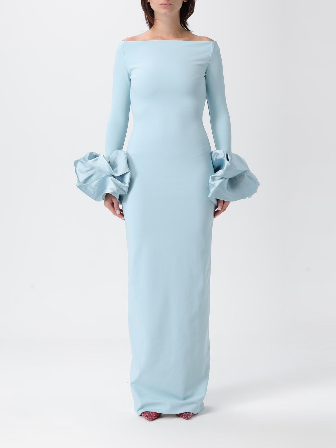 Solace London Sky Blue Talia Maxi Dress In Blue