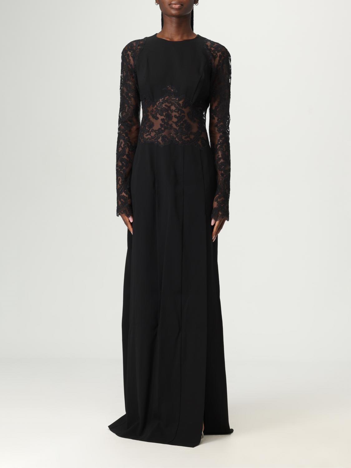 Ermanno Scervino Long Sleeve Dress In Black