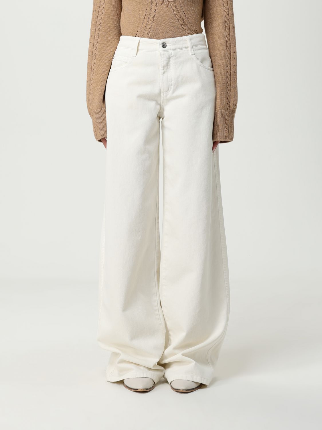 Ermanno Scervino Jeans  Woman Color White In White