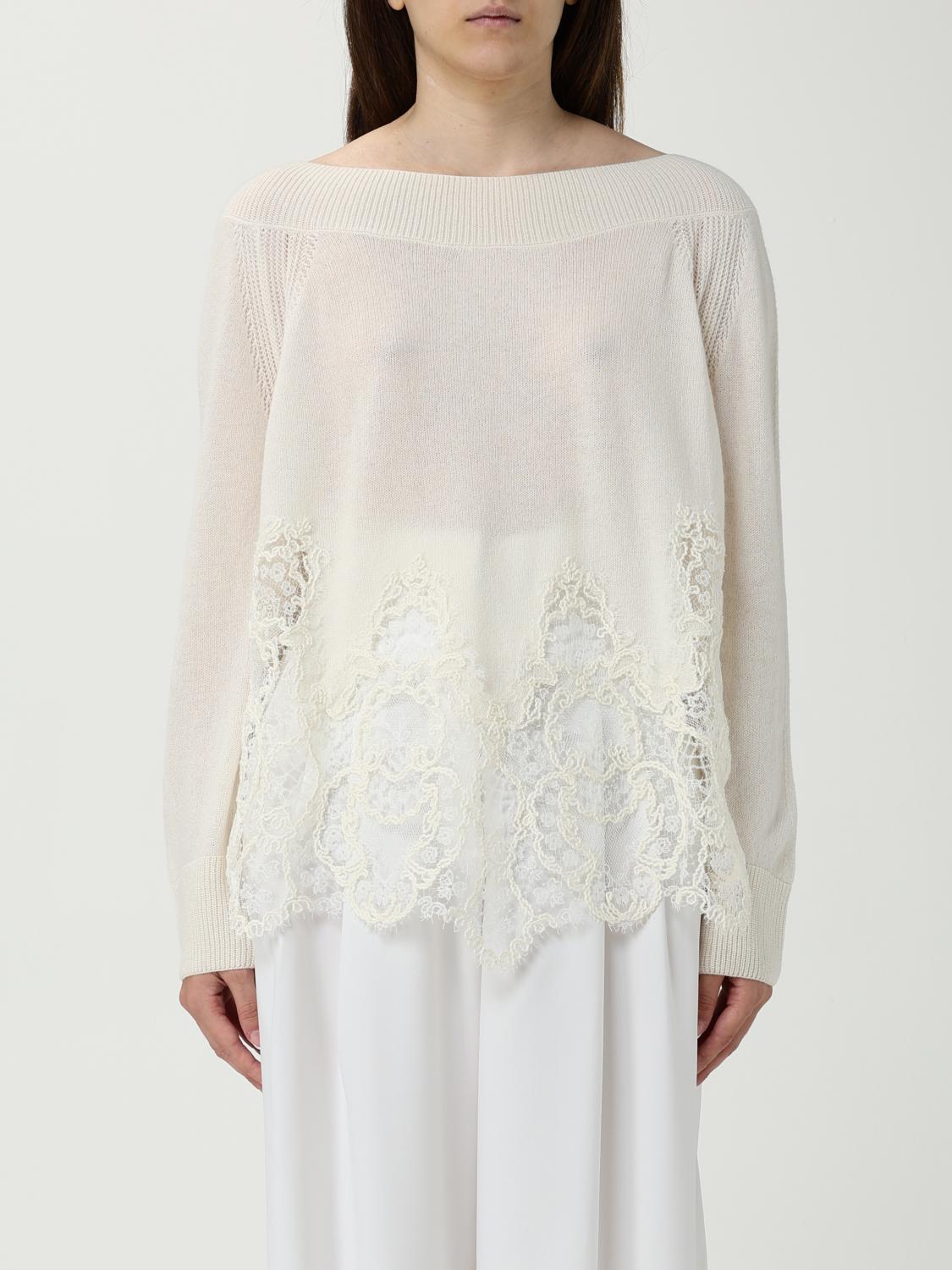 Ermanno Scervino Sweater  Woman Color Yellow Cream In White