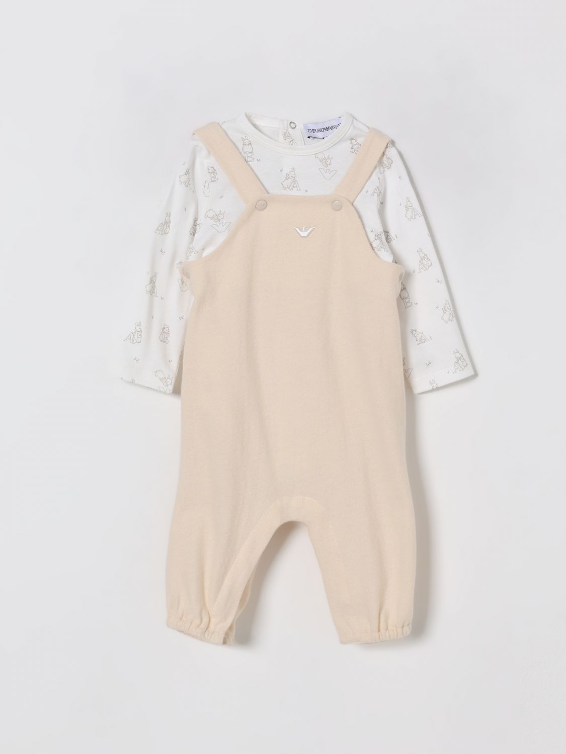 Emporio Armani Romper  Kids Color Yellow Cream In Neutral