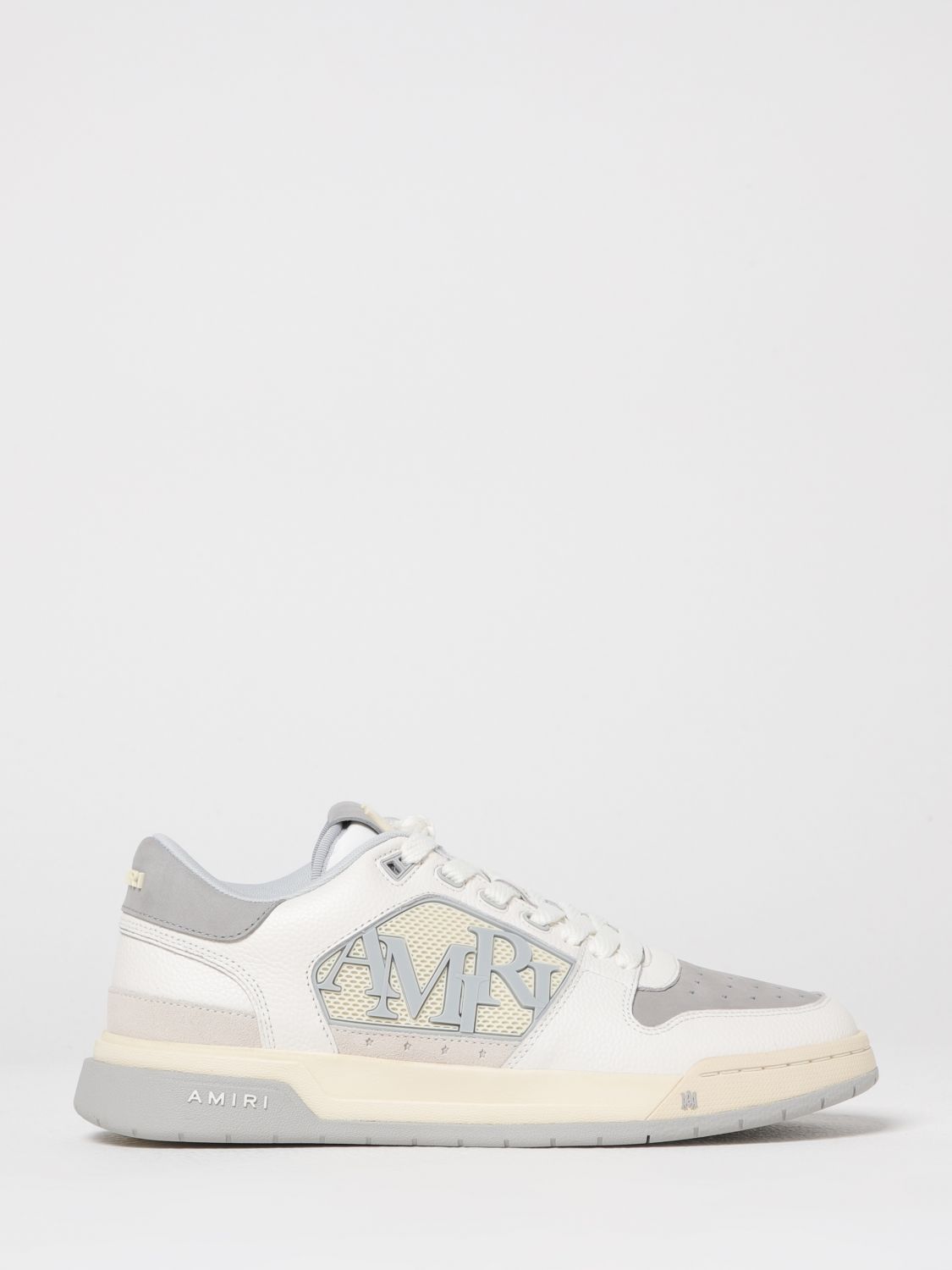 Amiri Classic Panelled Grained Leather Sneakers In White
