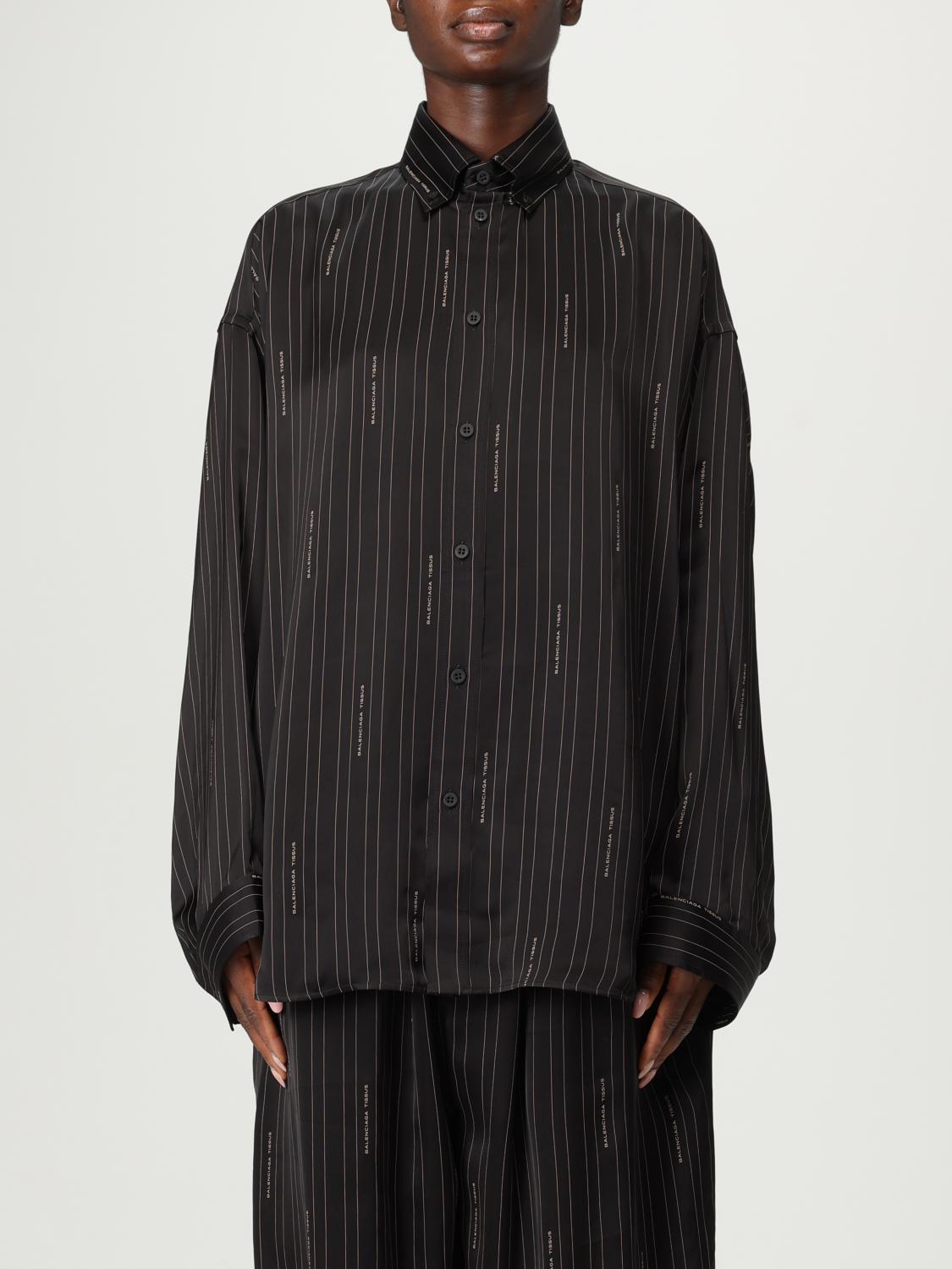 Balenciaga Viscose Shirt In Brown