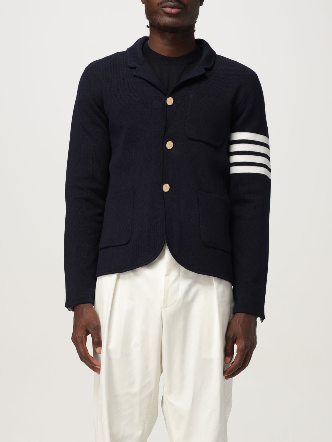 Thom Browne Blazer  Men Color Navy In Black