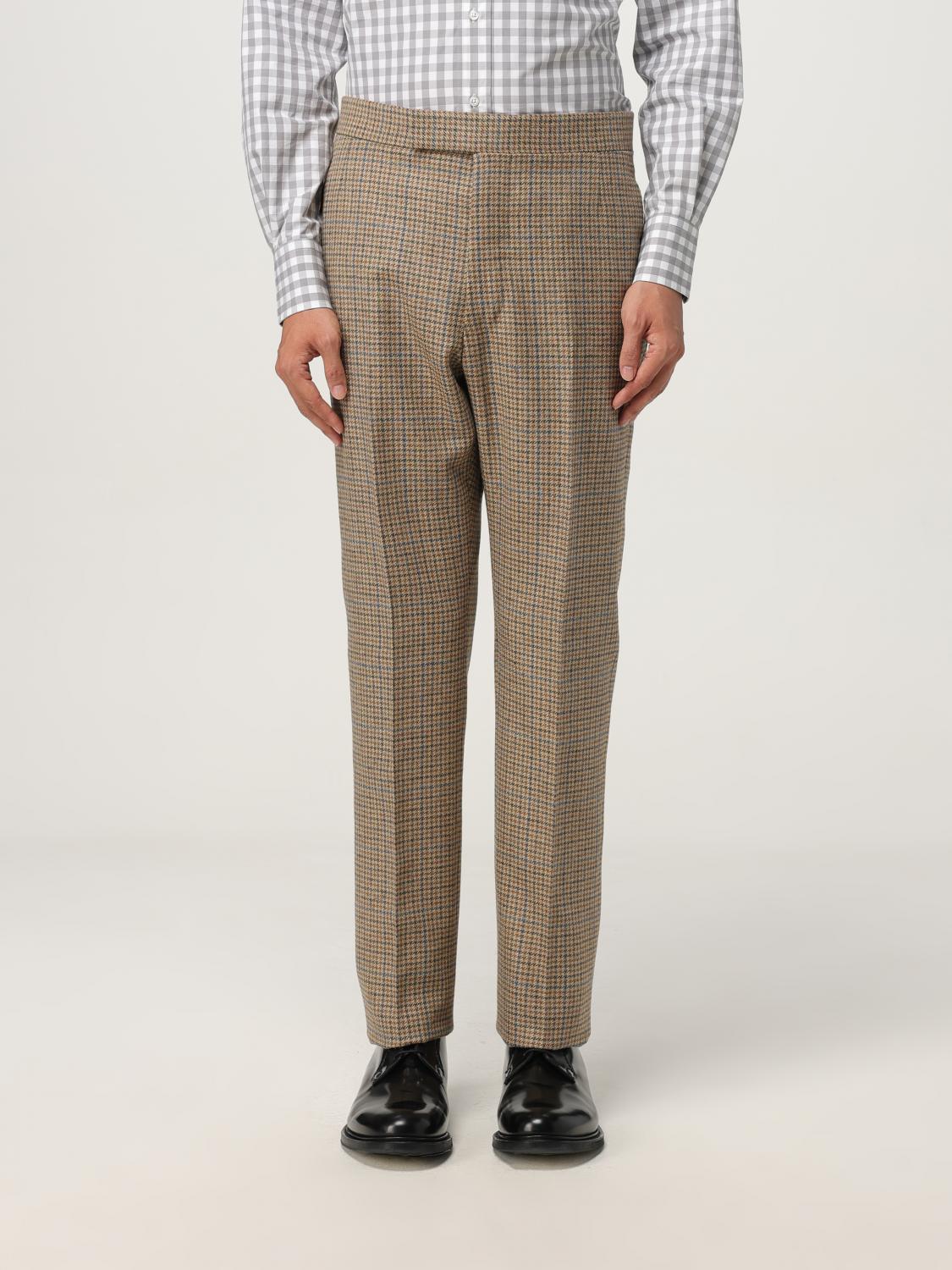 Thom Browne Pants Men Color Beige In Brown