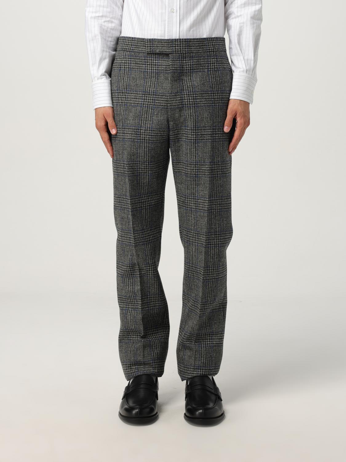 Thom Browne Gray Prince Of Wales Hunting Tweed Trousers In Gray