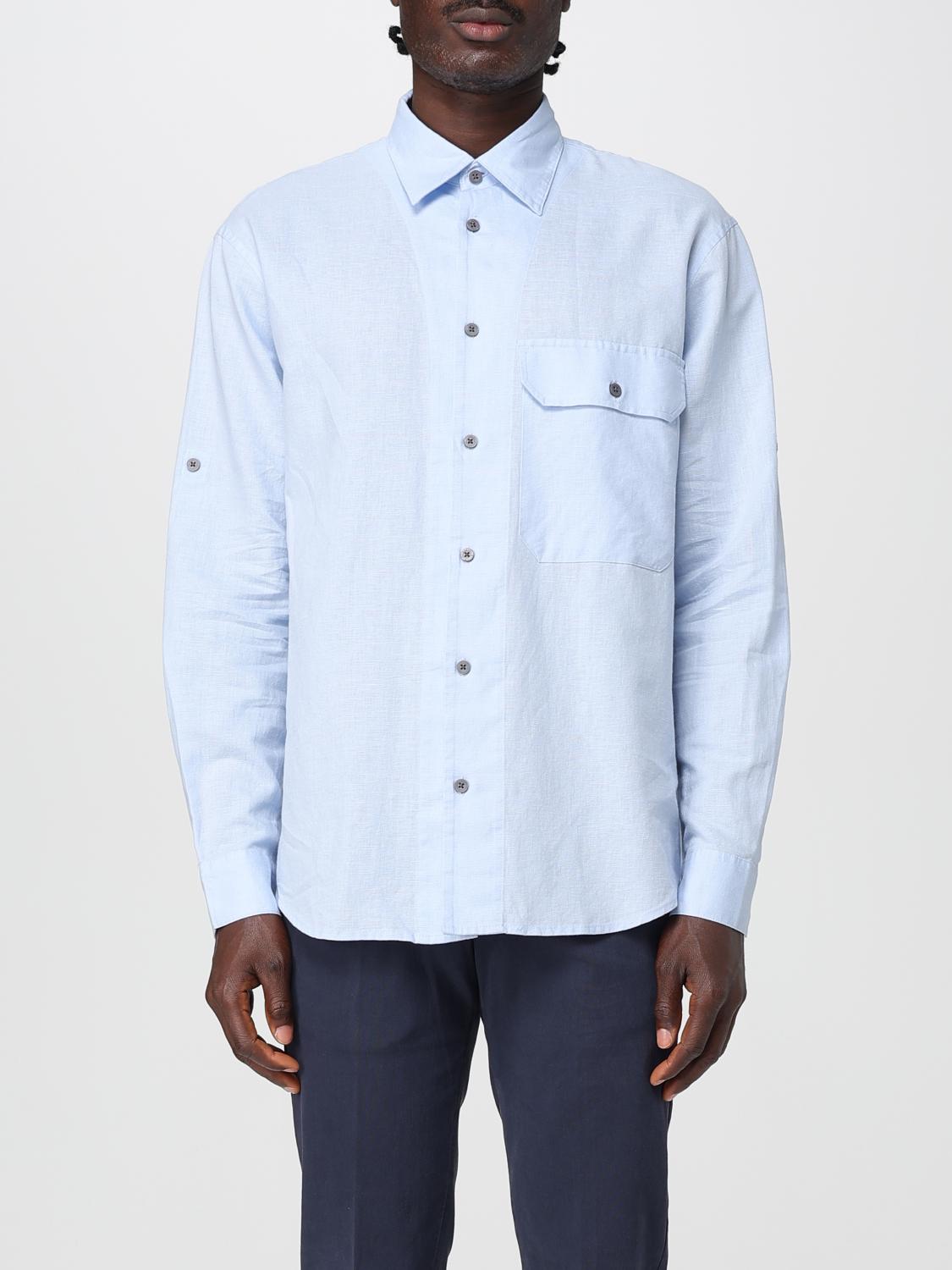 Armani Exchange Shirt Men Color Gnawed Blue In Blue