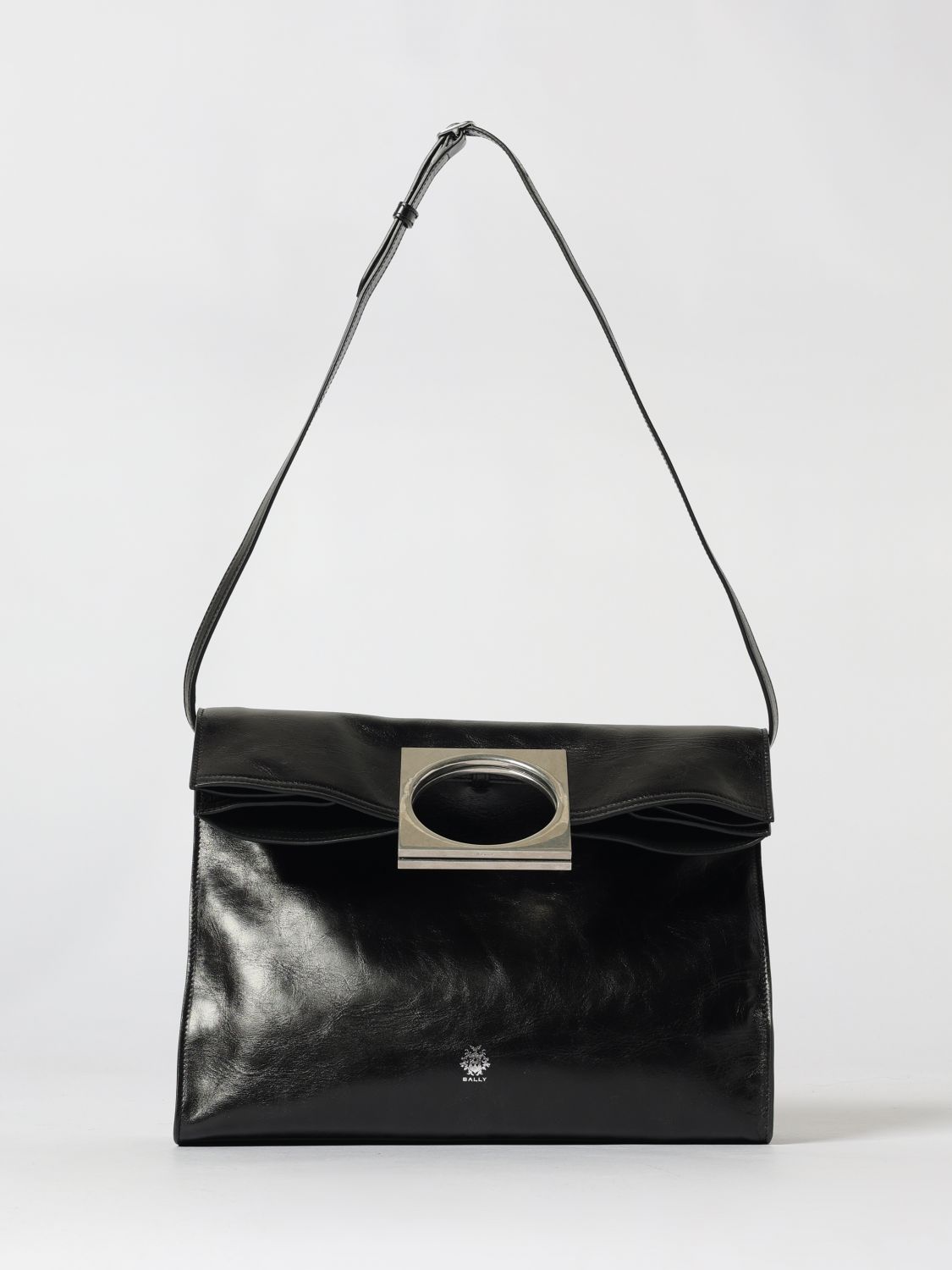 Bally Anni Foldable Leather Tote Bag In Black