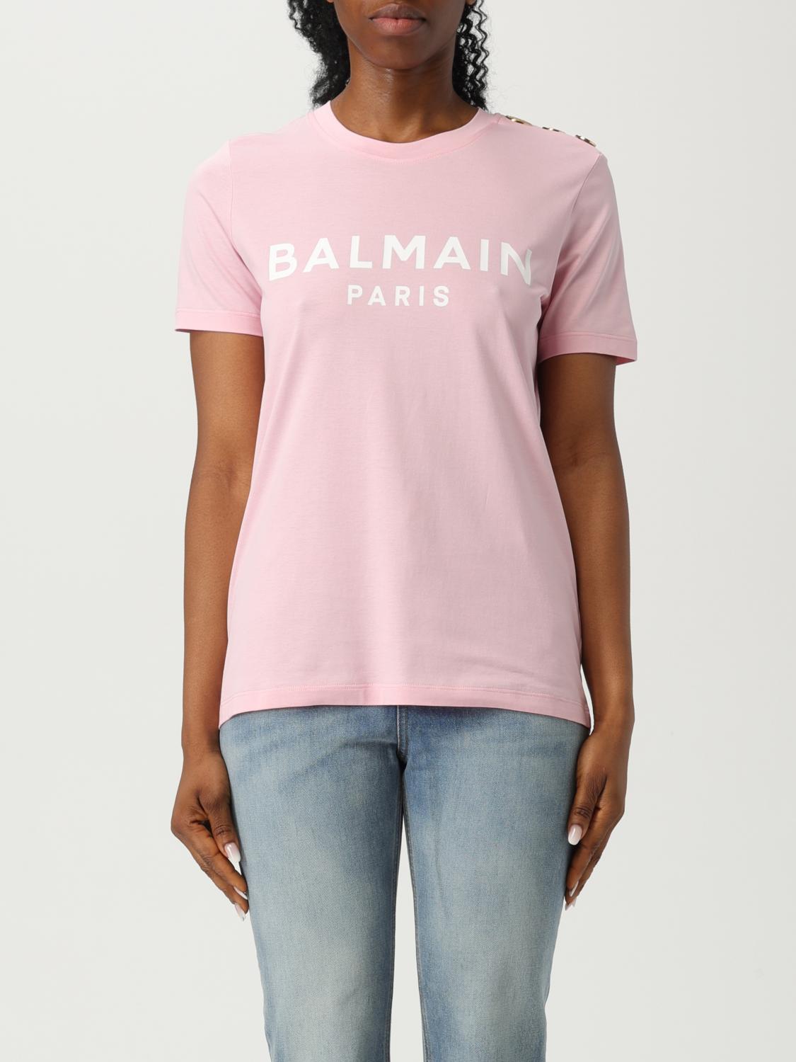 Balmain T Shirts And Polos Pink In Pink