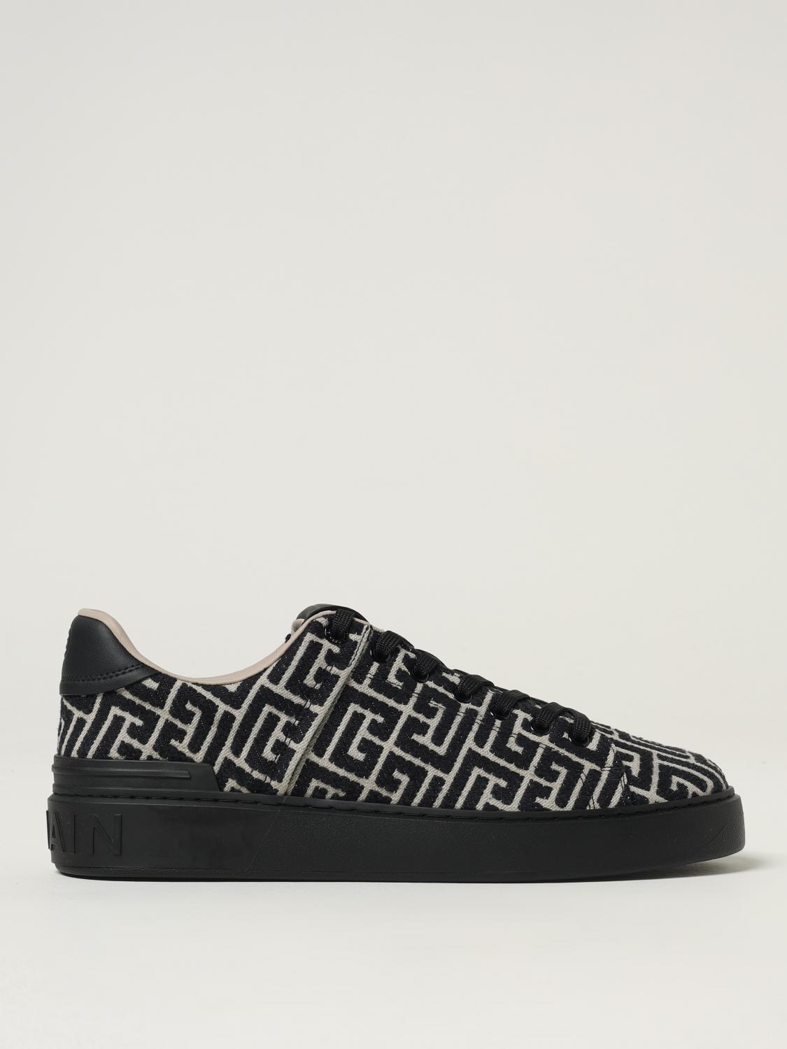 Balmain Black Low Top Sneakers In Black