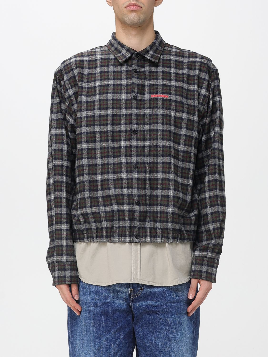 Dsquared2 Double Blouson Shirt In Green