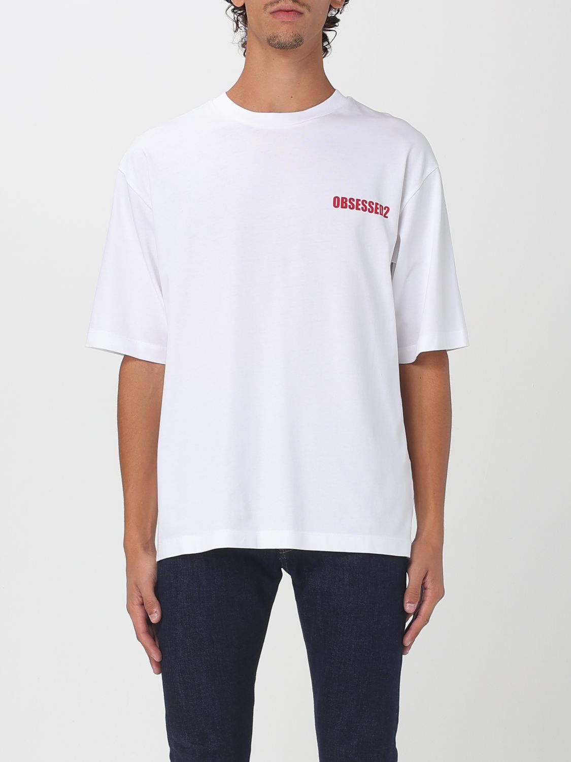 Dsquared2 Loose-fit Tee With Classic Crew Neckline In White