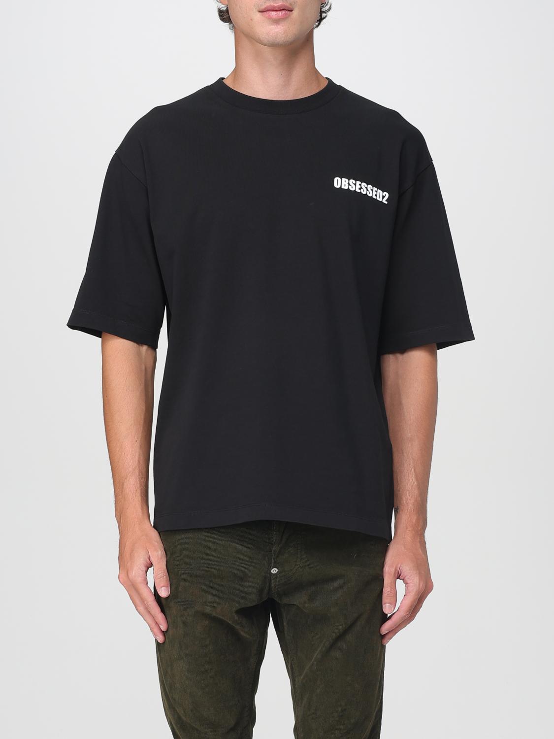 Dsquared2 Obsessed Black Cotton T-shirt In Black