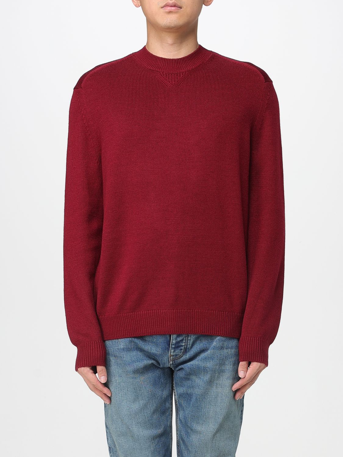 Armani Exchange Sweater Men Color Burgundy In Burgundy