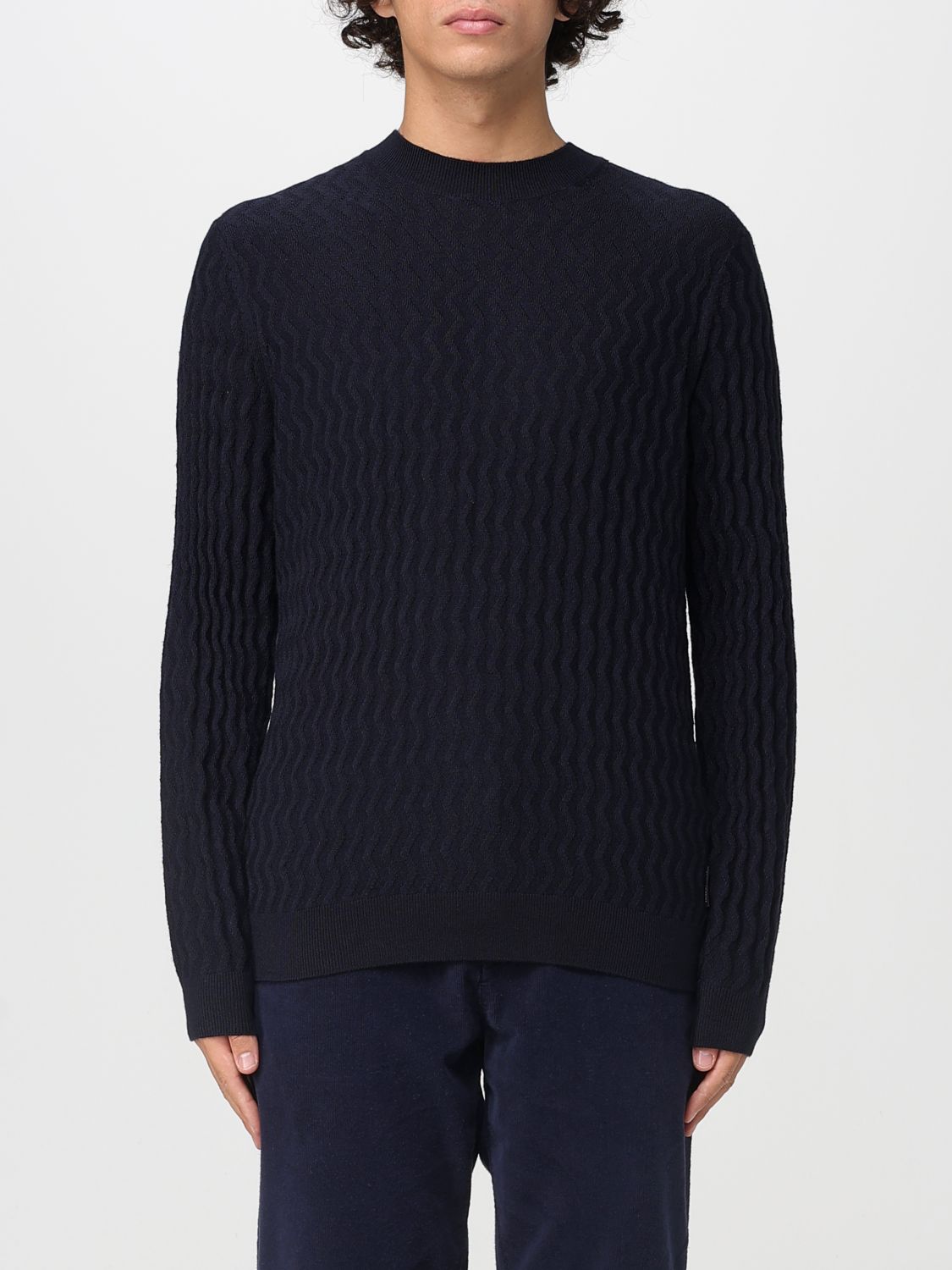Armani Exchange Sweater  Men Color Navy In Black