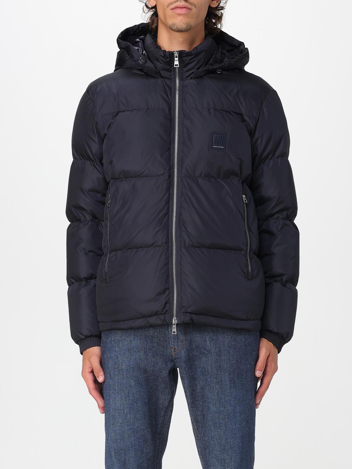 Armani Exchange Down Jackets In Blue