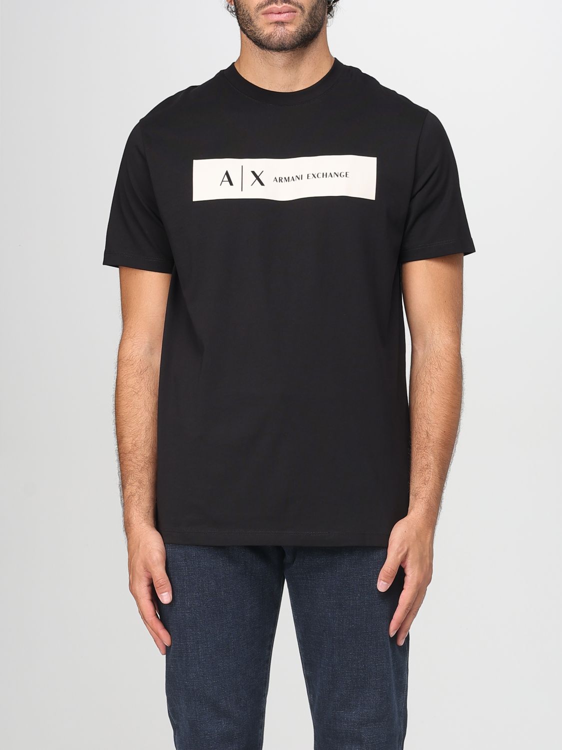 Armani Exchange Regular Fit T-shirts In Black
