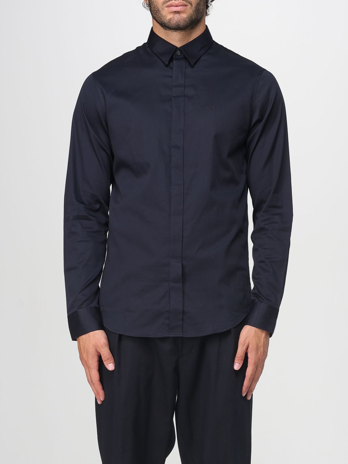 Armani Exchange Shirt  Men Color Navy In Blue