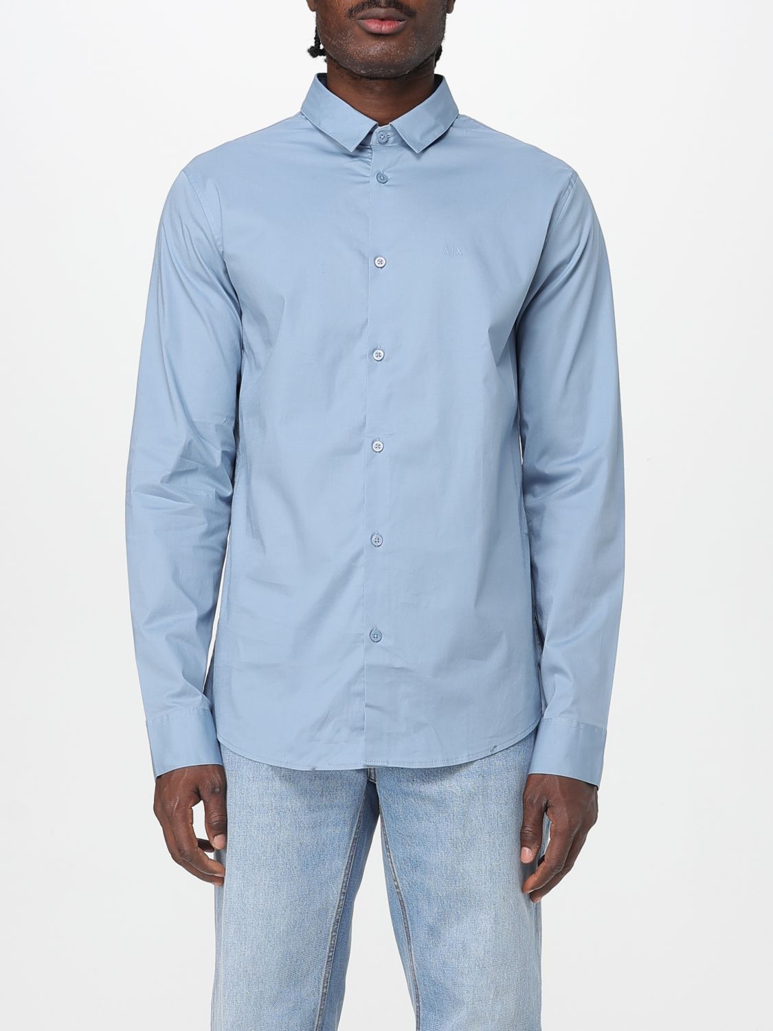 Armani Exchange Shirt  Men Color Gnawed Blue In Blue