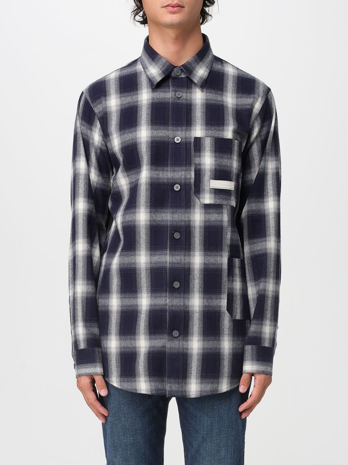 Armani Exchange Shirt  Men Color Navy In Blue