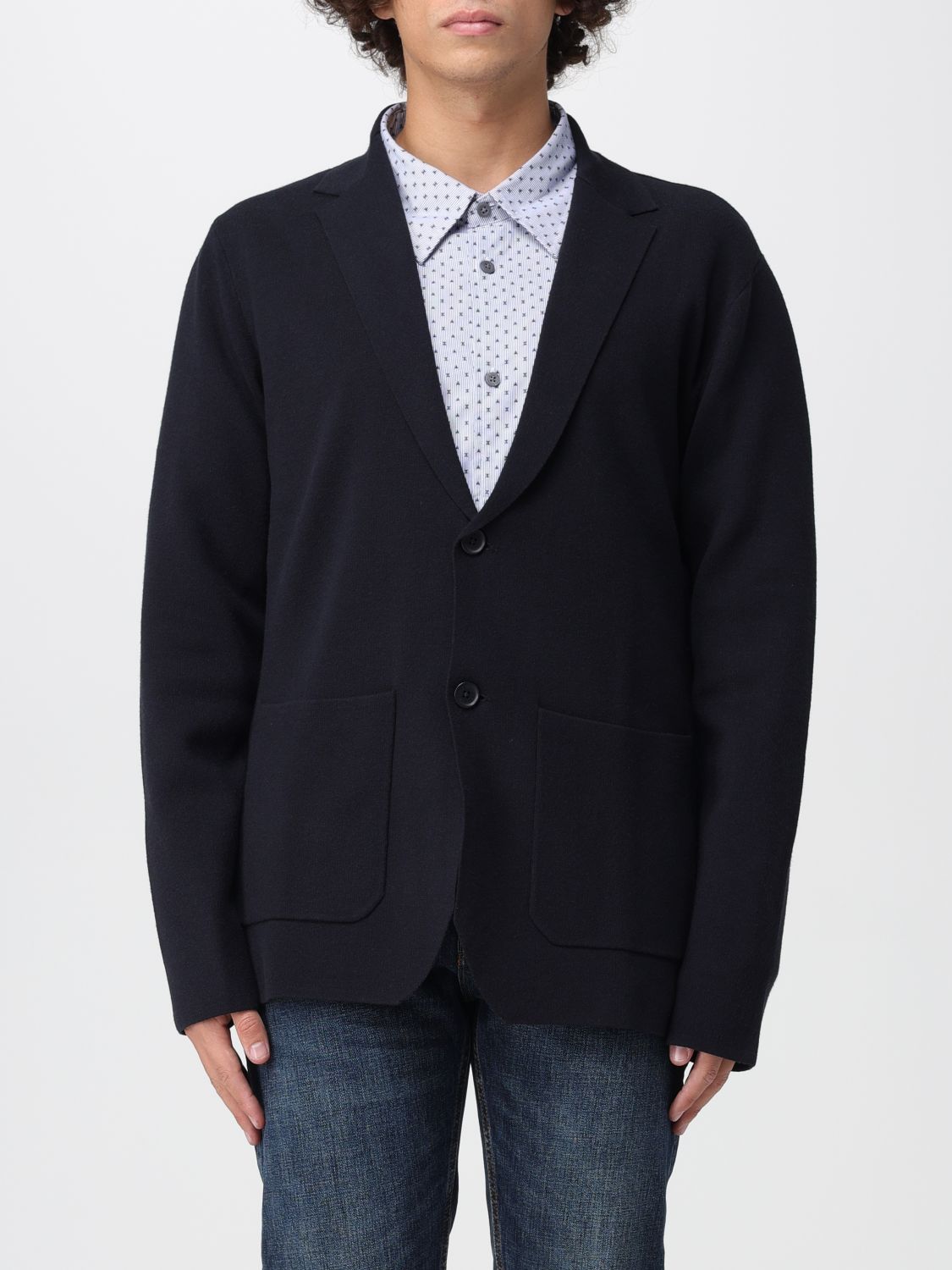 Armani Exchange Blazer Men Color Navy In Blue