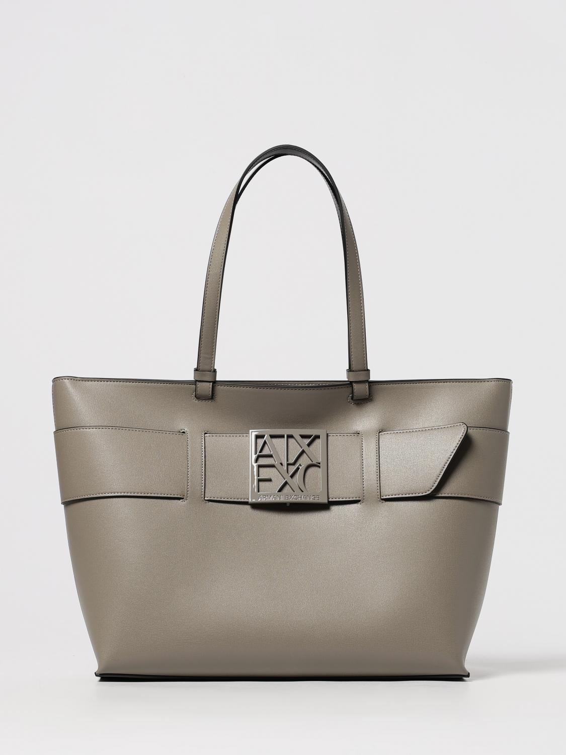Armani Exchange Tote Bags Woman Color Dove Grey In Gray