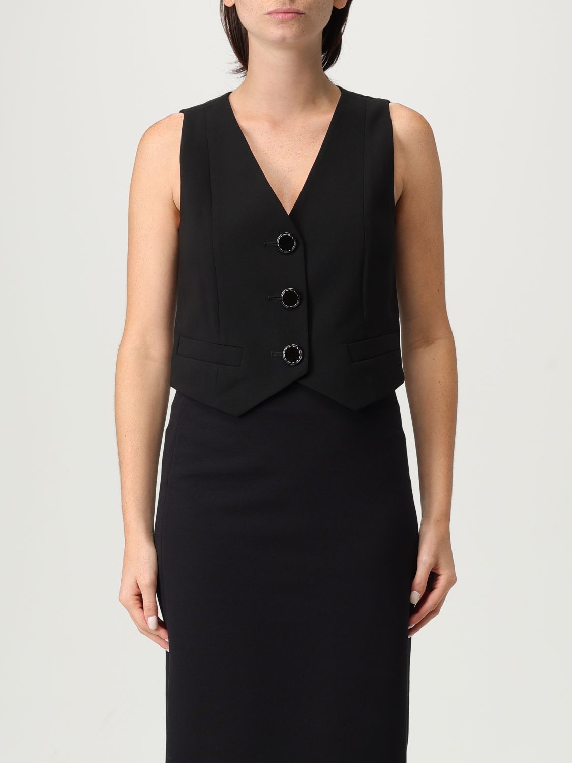 Armani Exchange Waistcoat Woman Color Black In Black