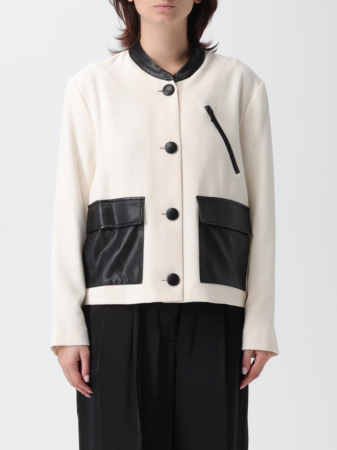 Armani Exchange Blazer Woman Color Yellow Cream In White