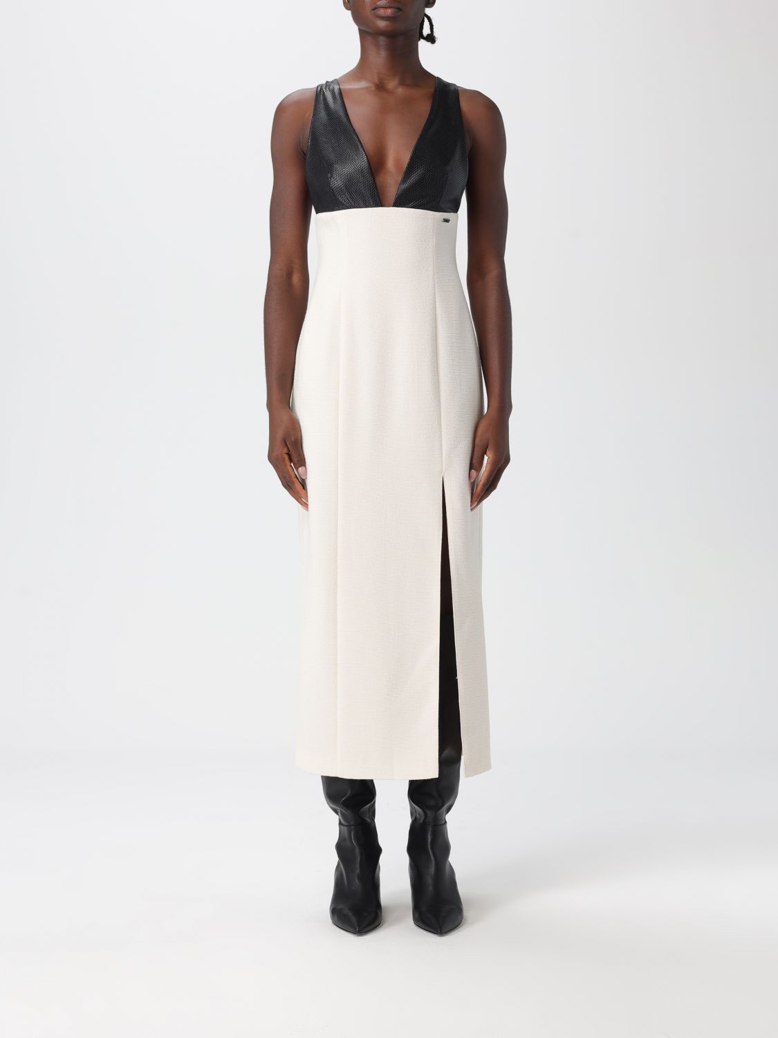 Armani Exchange Dress  Woman Color Yellow Cream In Multi