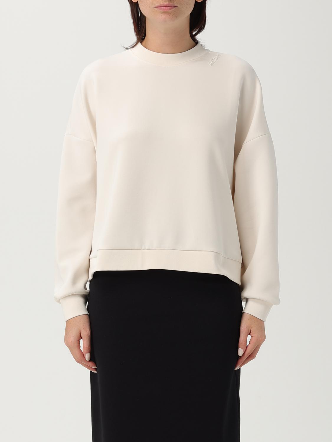 Armani Exchange Sweatshirt  Woman Color Yellow Cream In Neutral