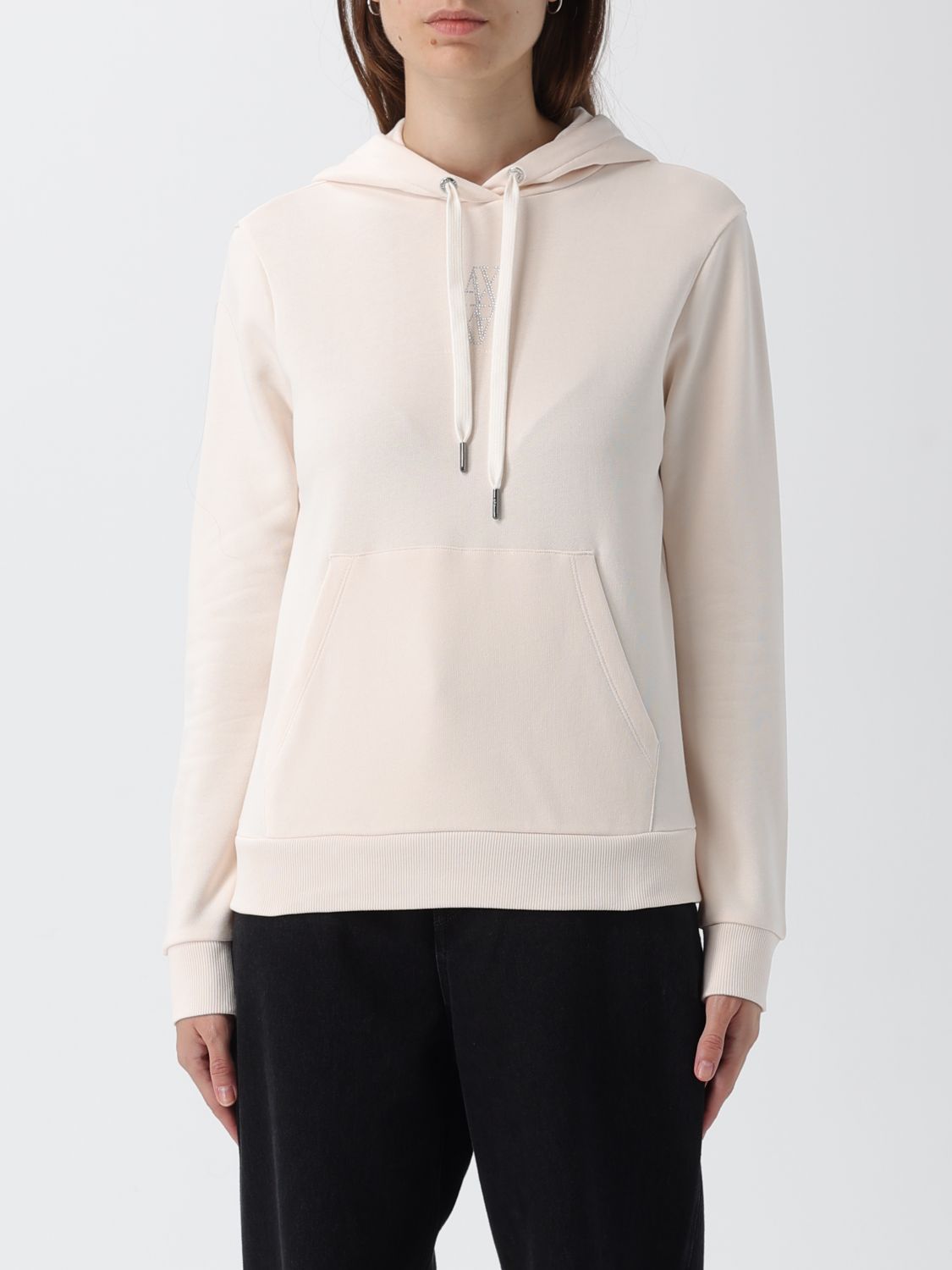 Armani Exchange Sweatshirt  Woman Color Yellow Cream In Neutral