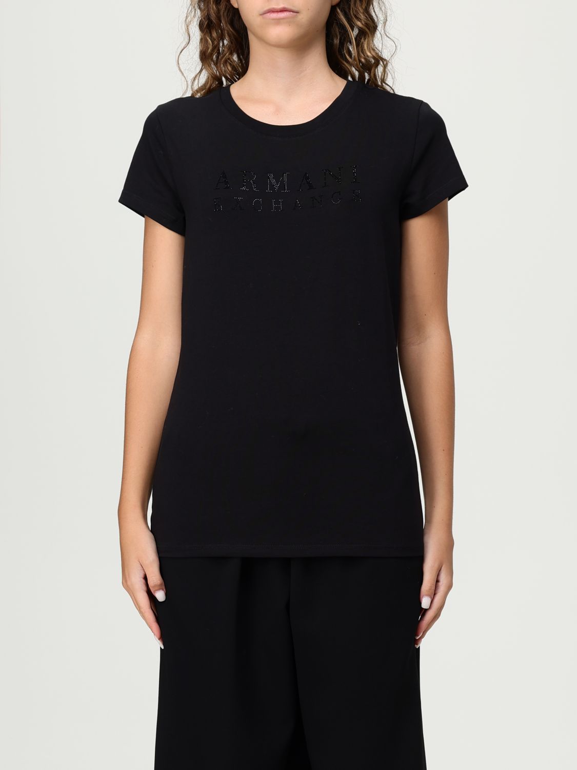 Armani Exchange T-shirt Woman Color Black In Black
