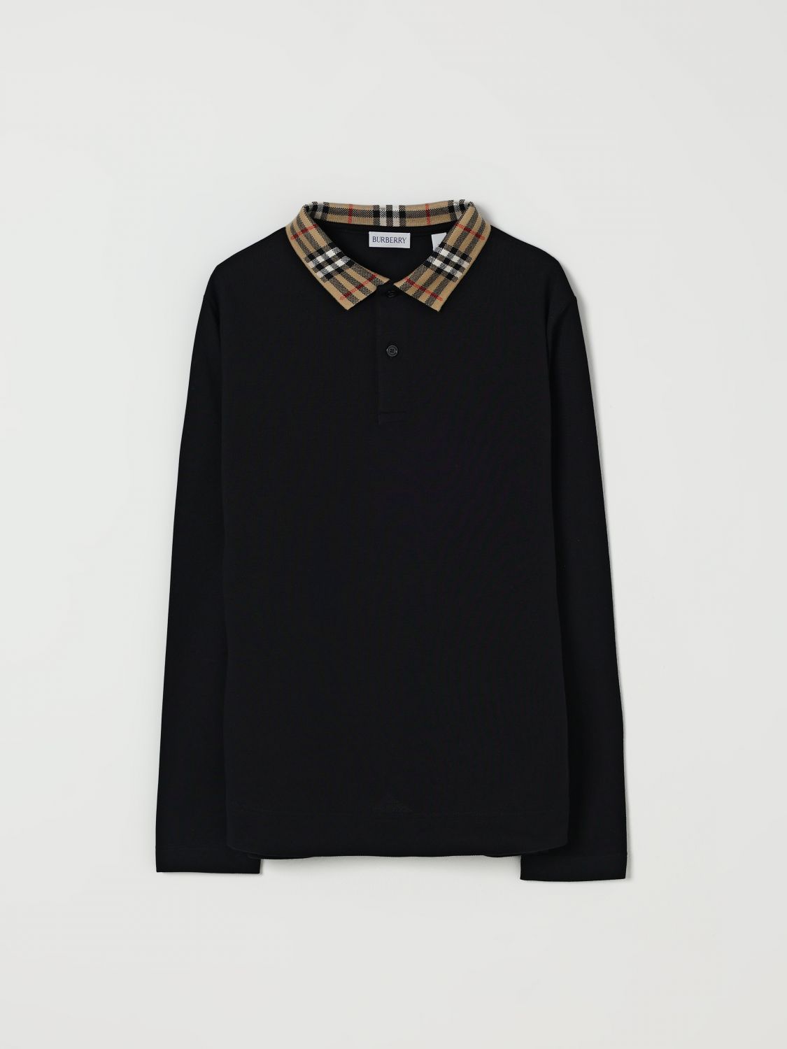 Burberry Polo Shirt  Kids Color Black In Black