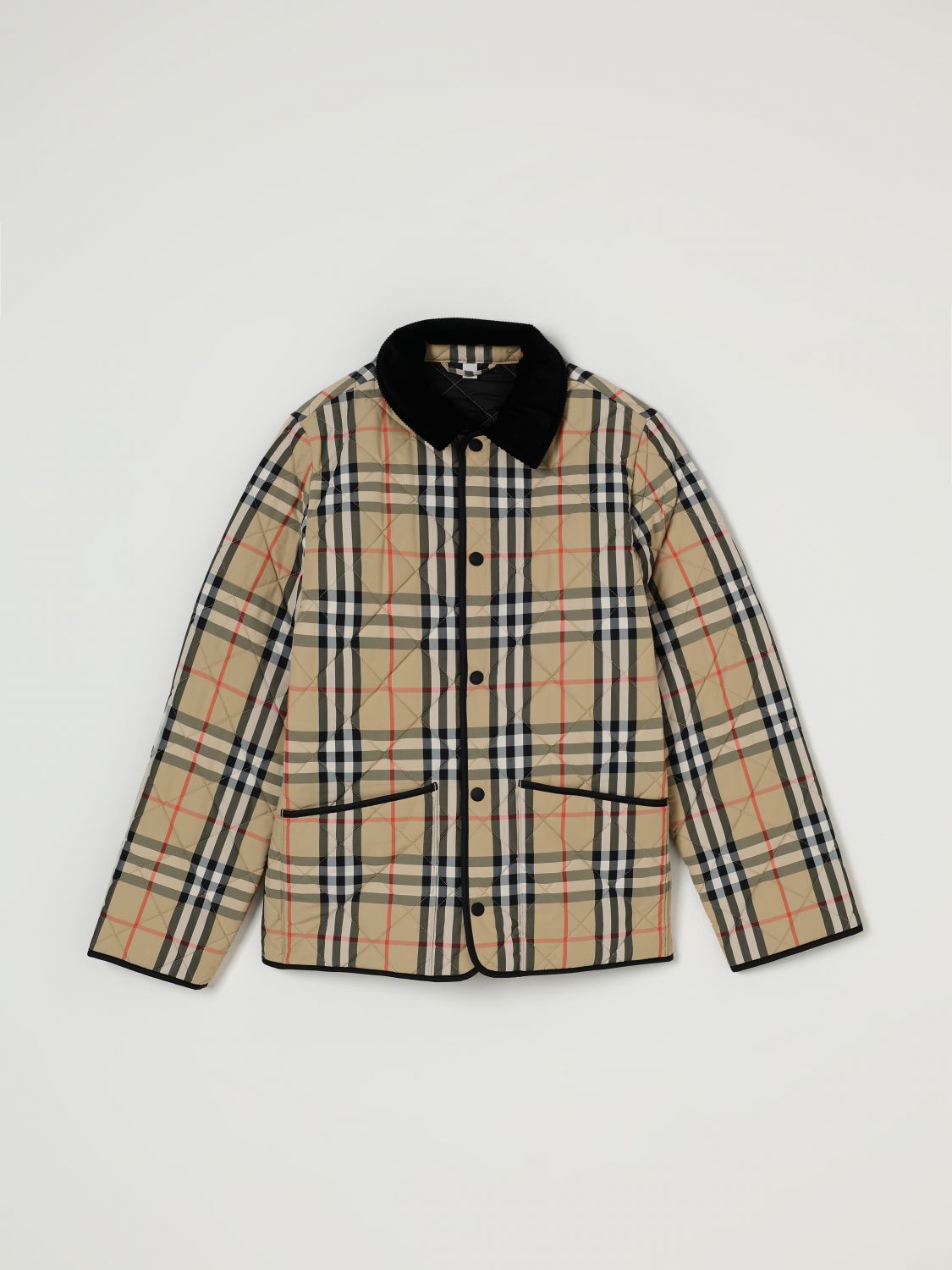 Burberry Checkered Jacket In Gold