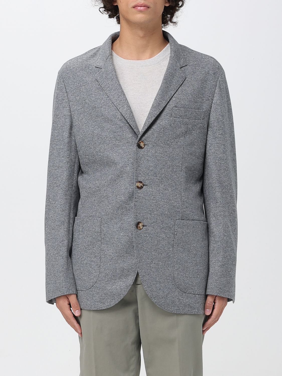 Brunello Cucinelli Blazer Men Color Grey In Gray