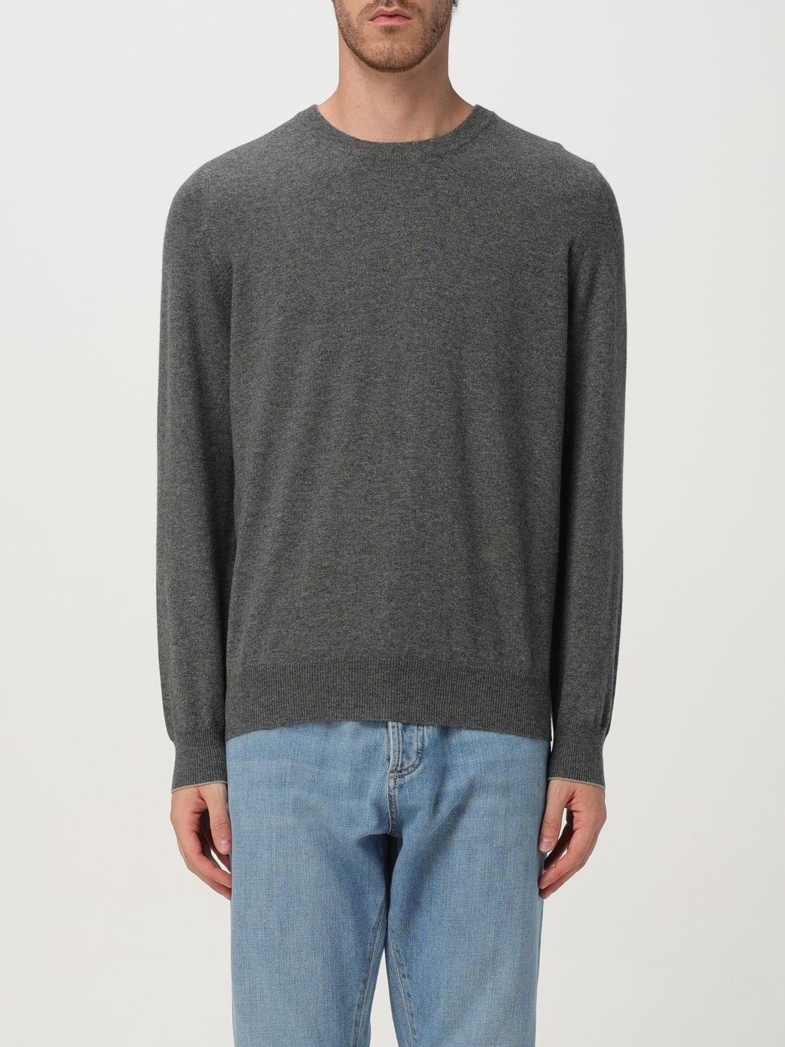 Brunello Cucinelli Sweater  Men Color Mouse Grey In Gray