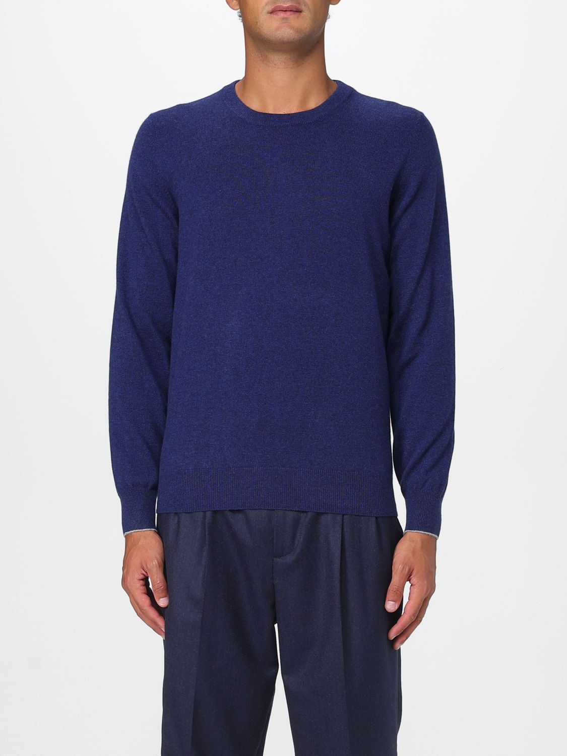 Brunello Cucinelli Sweater  Men Color Navy In Blue