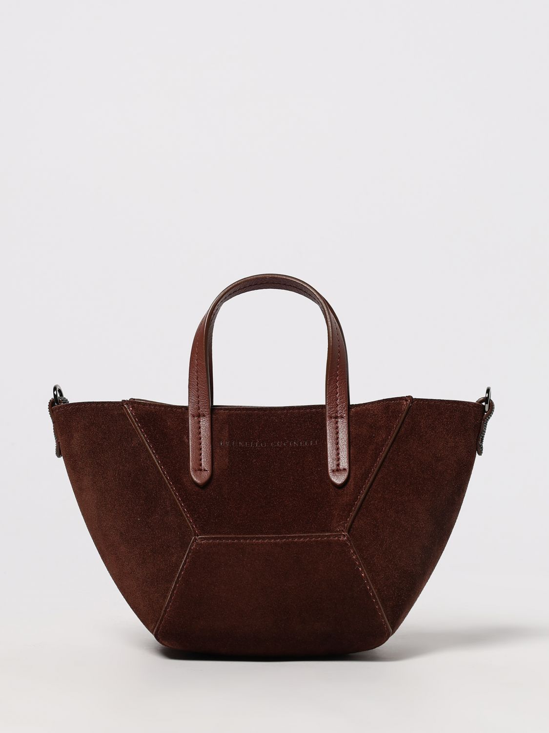 Brunello Cucinelli Women Leather Shopping Bag In Burgundy