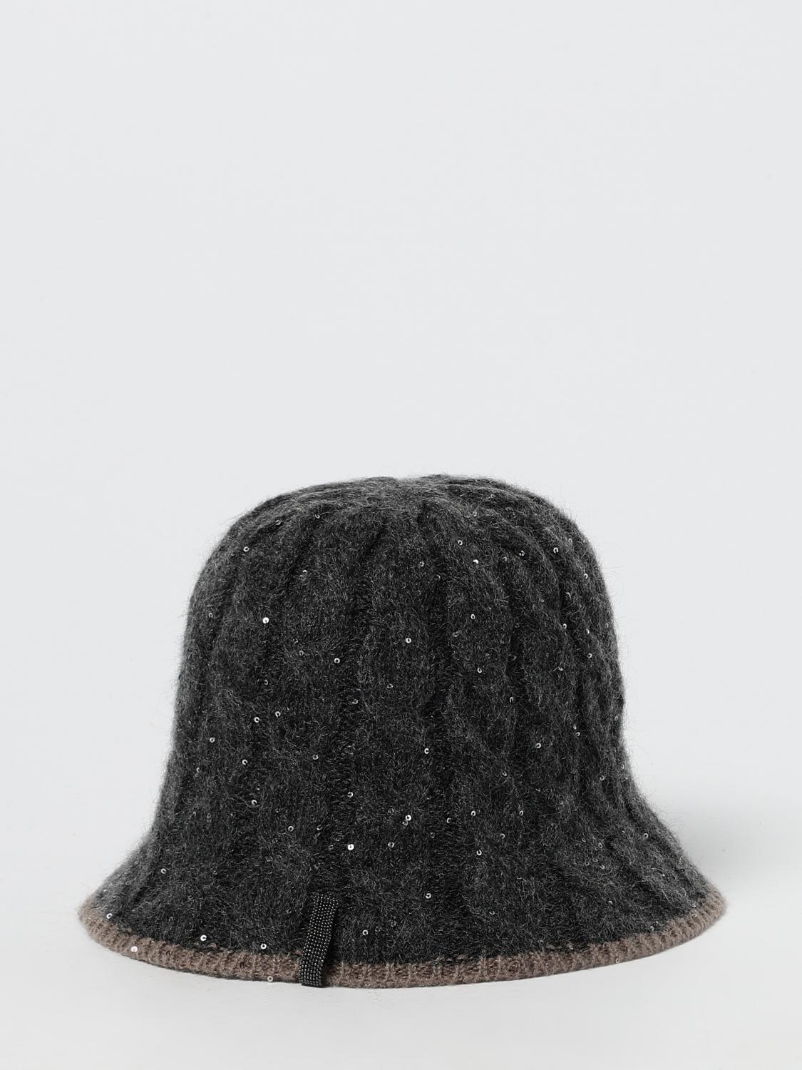 BRUNELLO CUCINELLI BRUNELLO CUCINELLI Hat Woman color Grey　BRUNELLO CUCINELLI 帽子 女性 カラー グレー