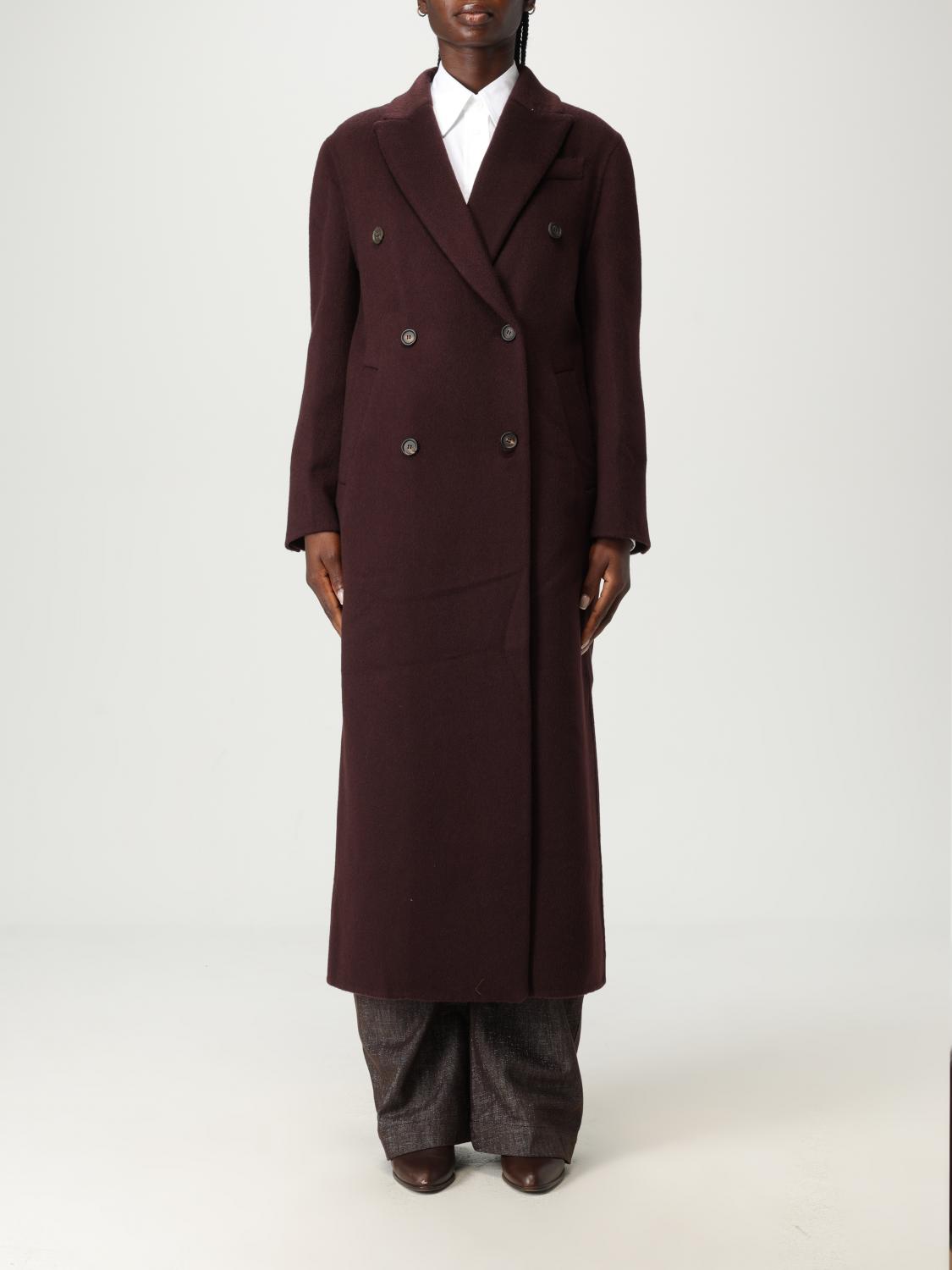 Brunello Cucinelli Coat  Woman Color Burgundy