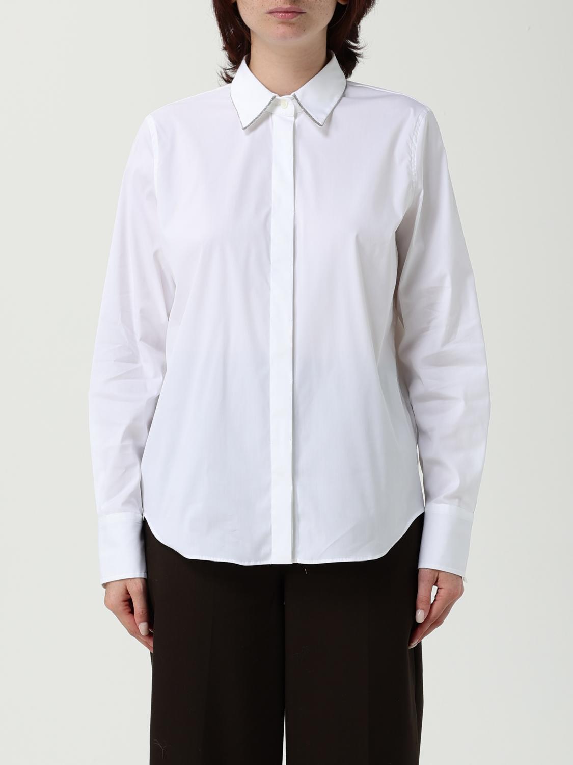 Brunello Cucinelli Shirt Woman Color White In White