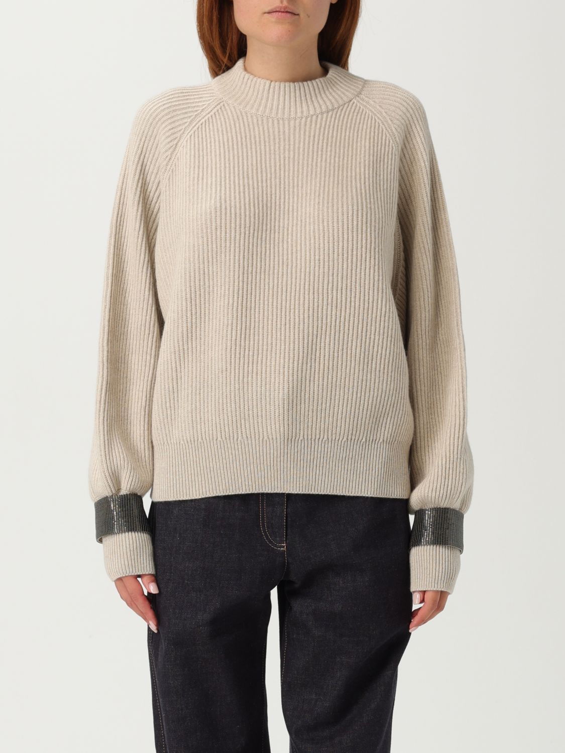 Brunello Cucinelli Sweater  Woman Color Beige In Sand
