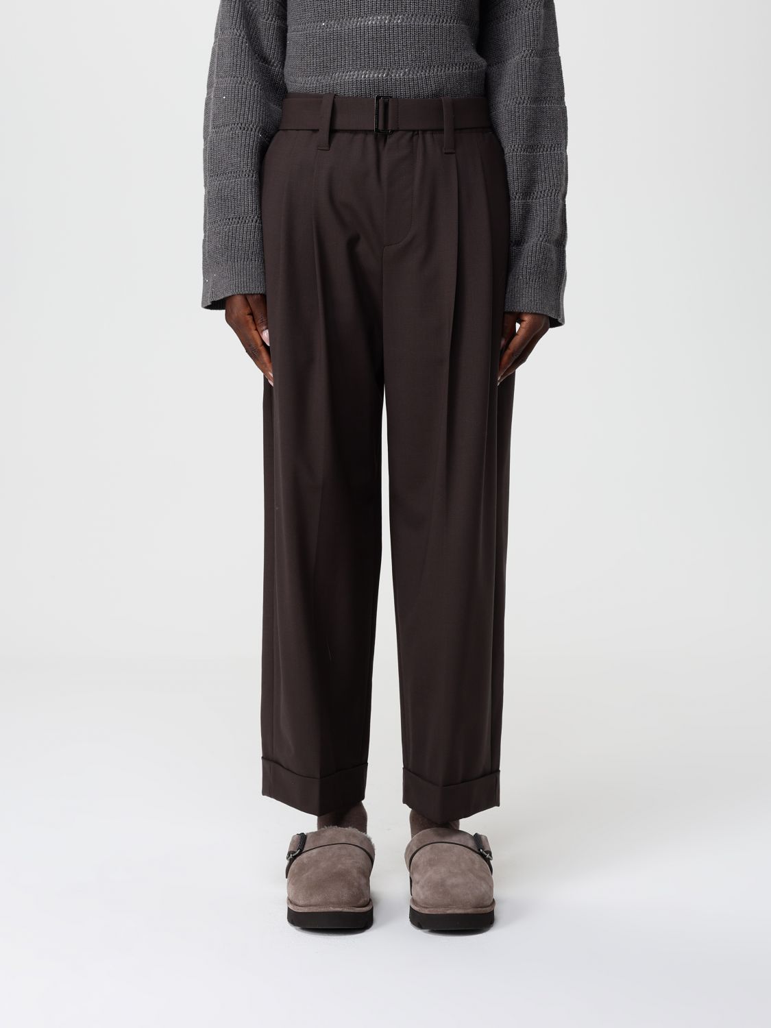 Brunello Cucinelli Pants Woman Color Dark In Black