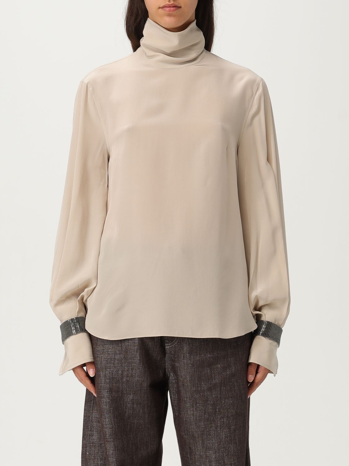 Brunello Cucinelli Top Woman Color Yellow Cream In Neutral