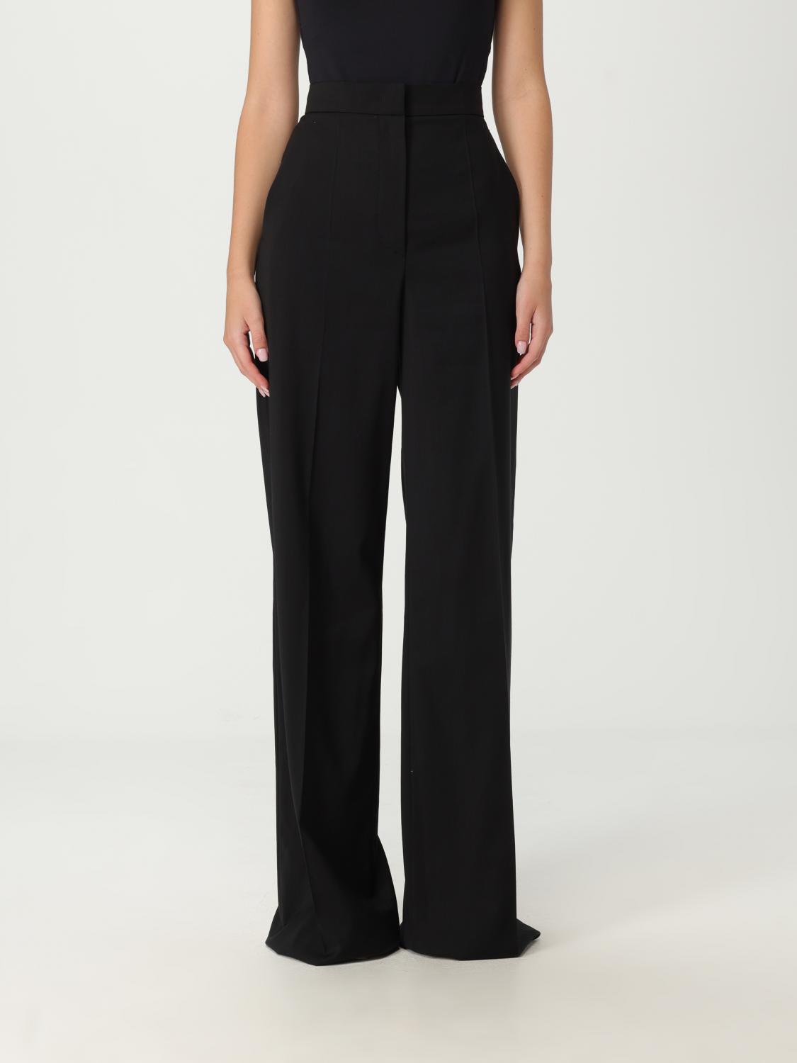 Max Mara Lino Trousers In Black