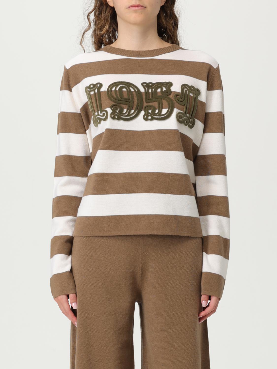 Max Mara 1951 Embroidery Wool Striped Sweater Clothing In Multi