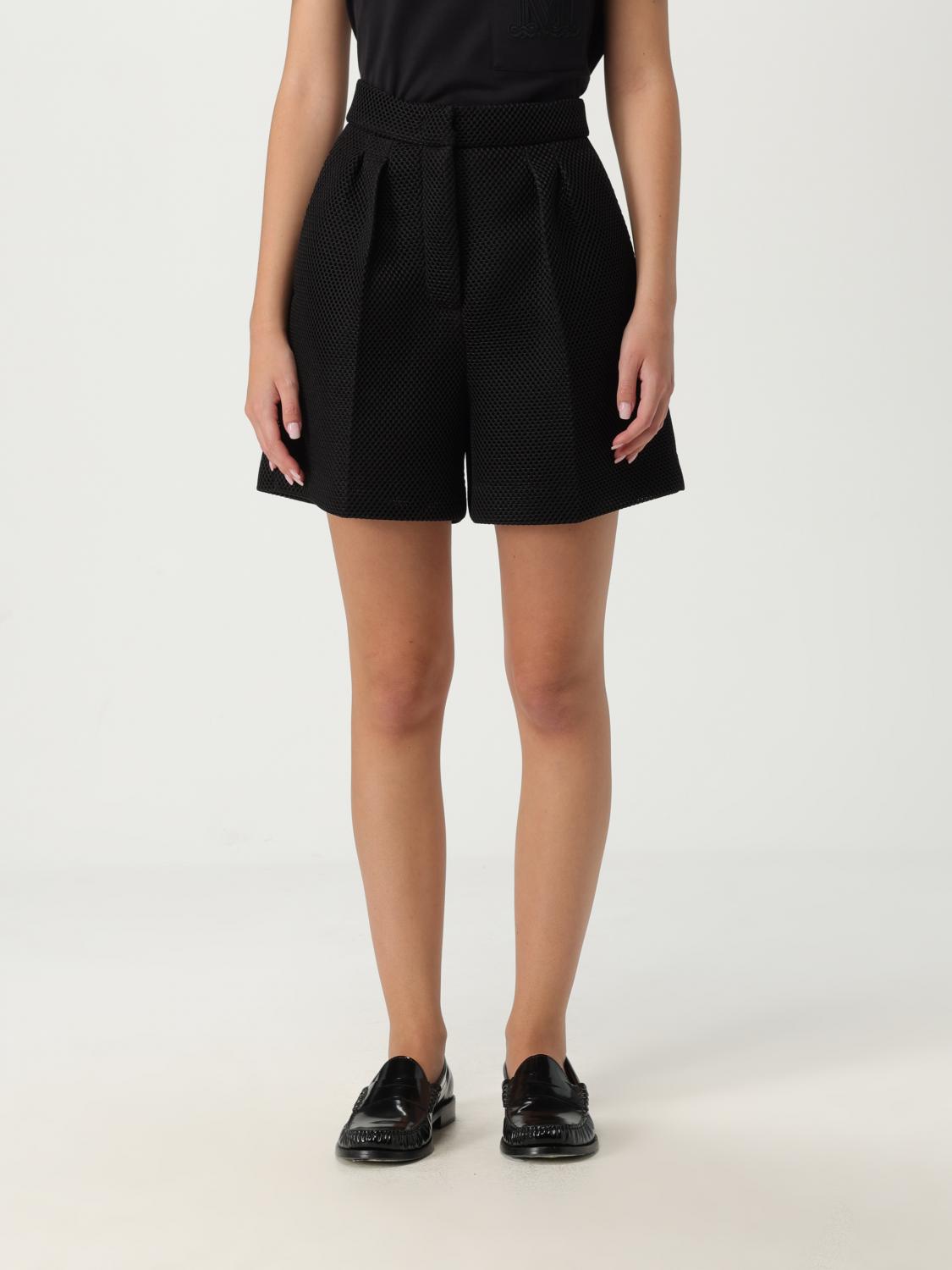 Max Mara Maxmara Women Avena - Short In Technical Network In Black
