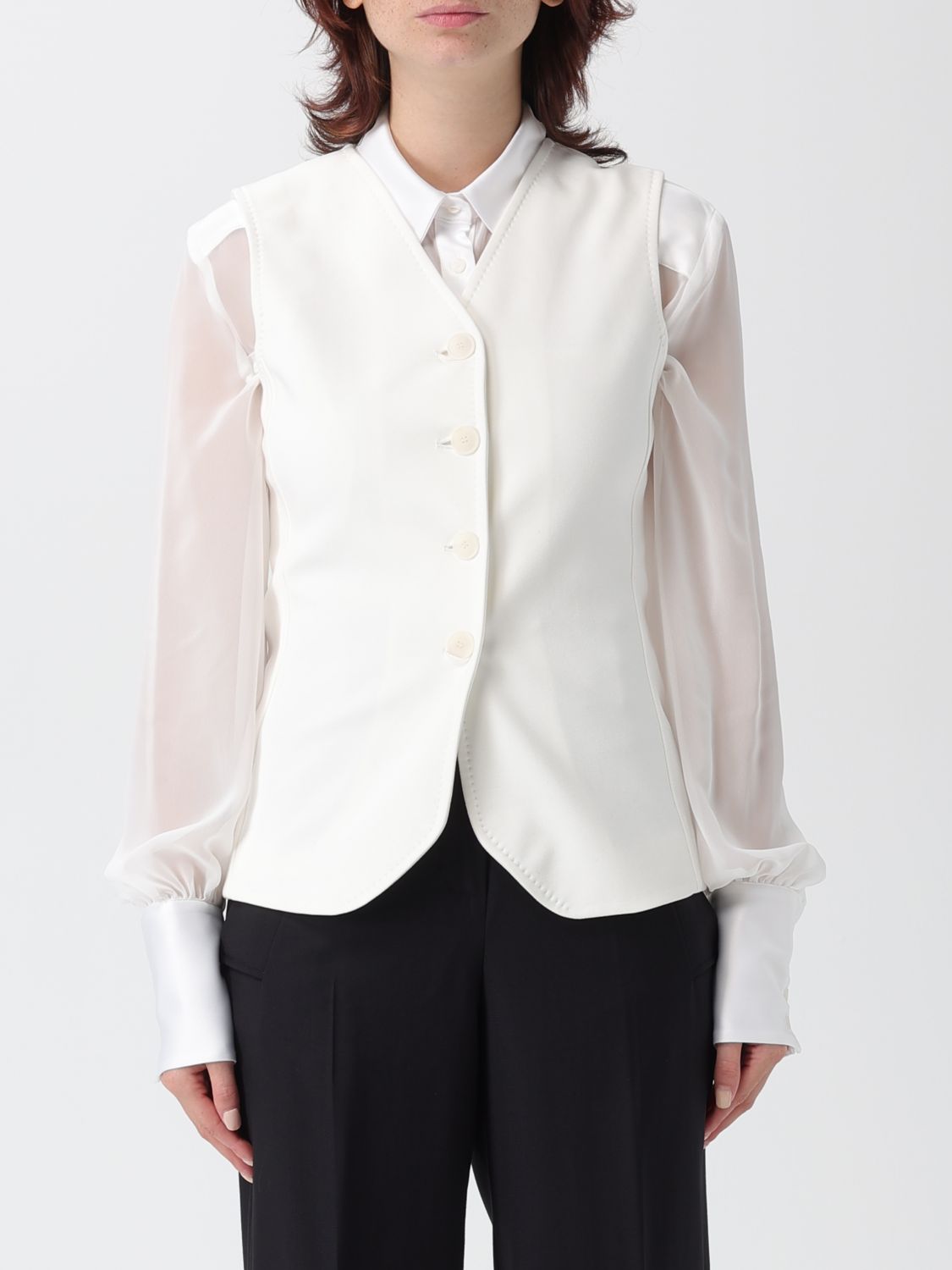 Max Mara Waistcoat  Woman Color White In White