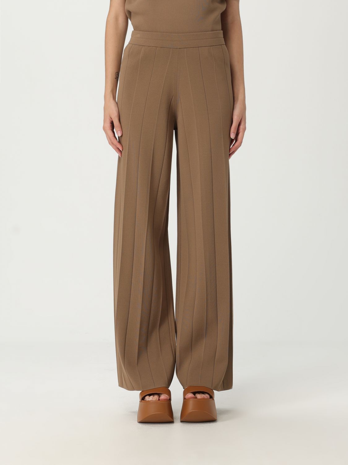 Max Mara Pants Woman Hazel In Neutral